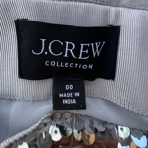 J.Crew Collection Sequin Skirt in Silver 00 - Picture 9 of 16